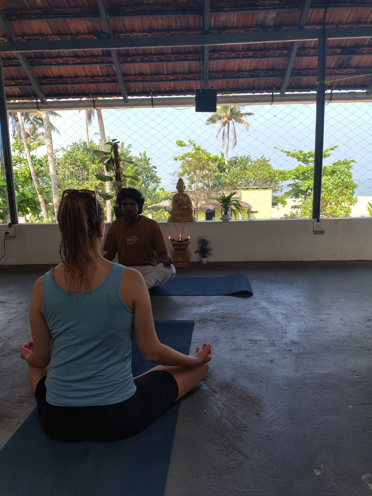 Peaceful yoga posture